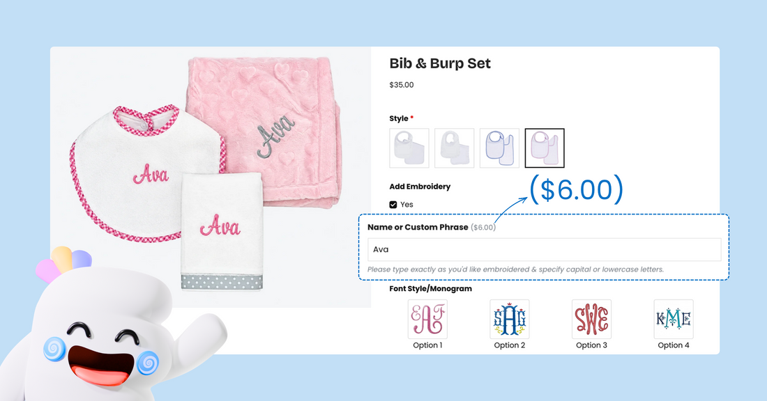 How to Set Per-Character Pricing for Monogram or Embroidery Text on Shopify