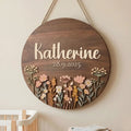 Wooden Name Sign with Embossing Effect