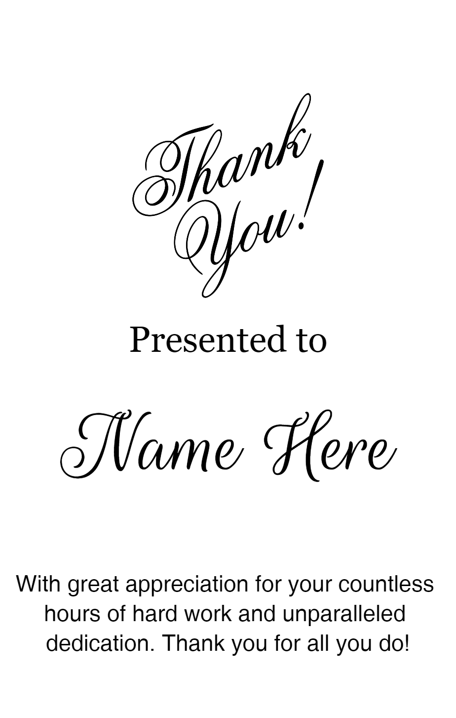 Thank You Text