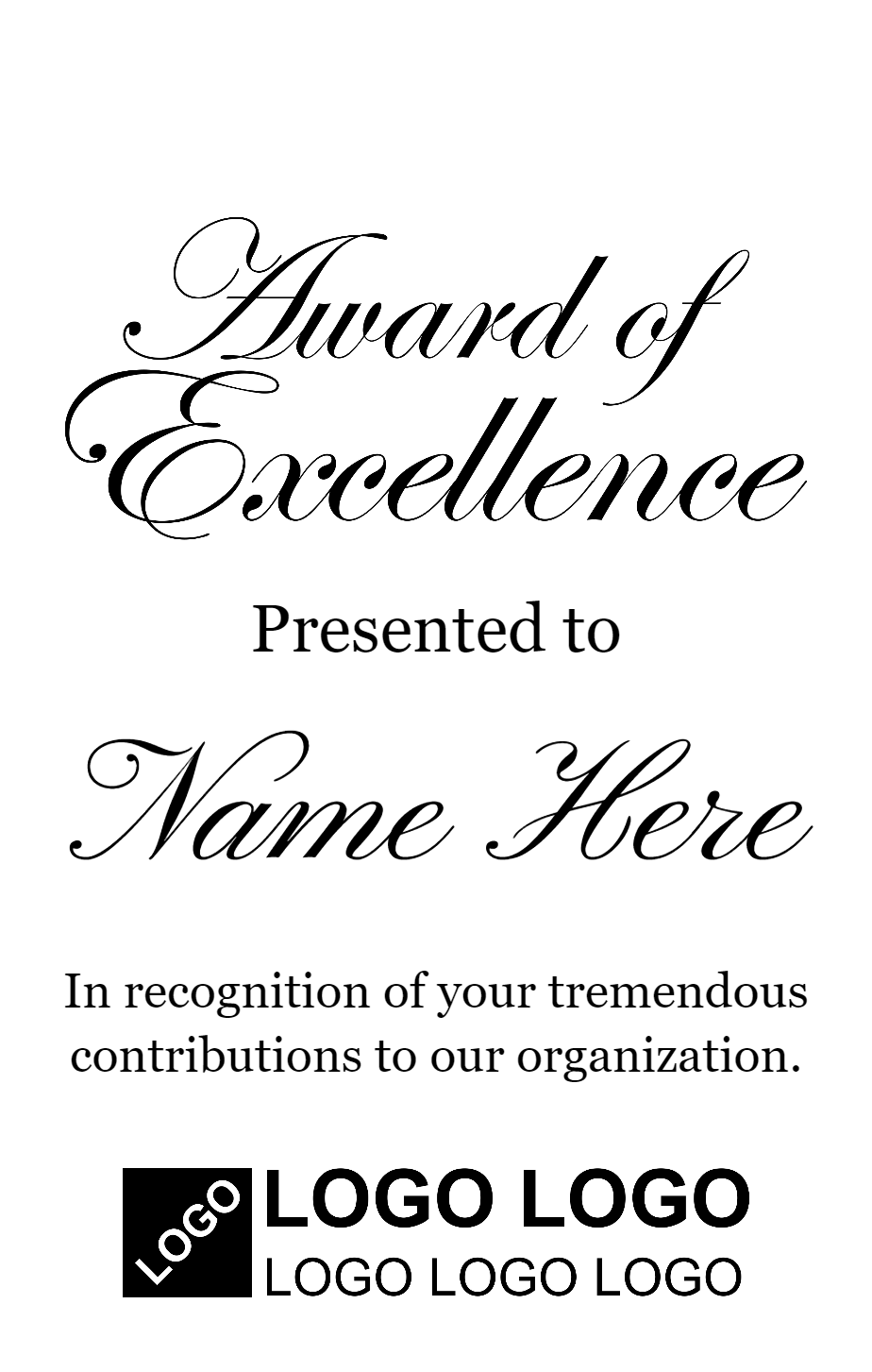 Excellence with Logo