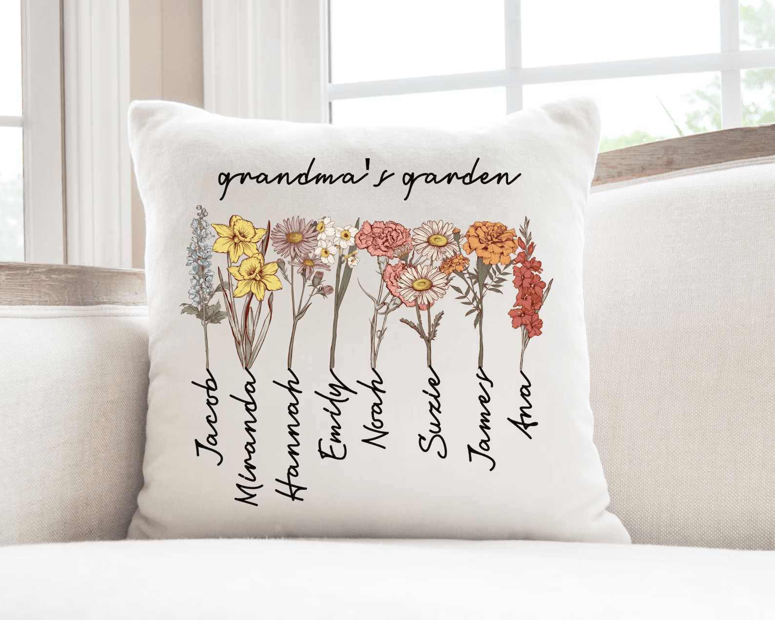 Birth Flower Pillow
