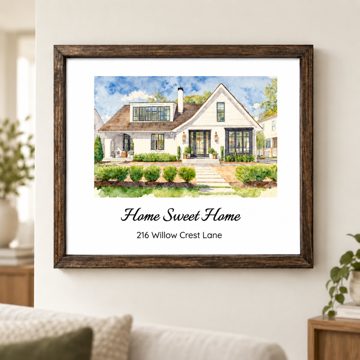 Home Portrait (Watercolor Effect)