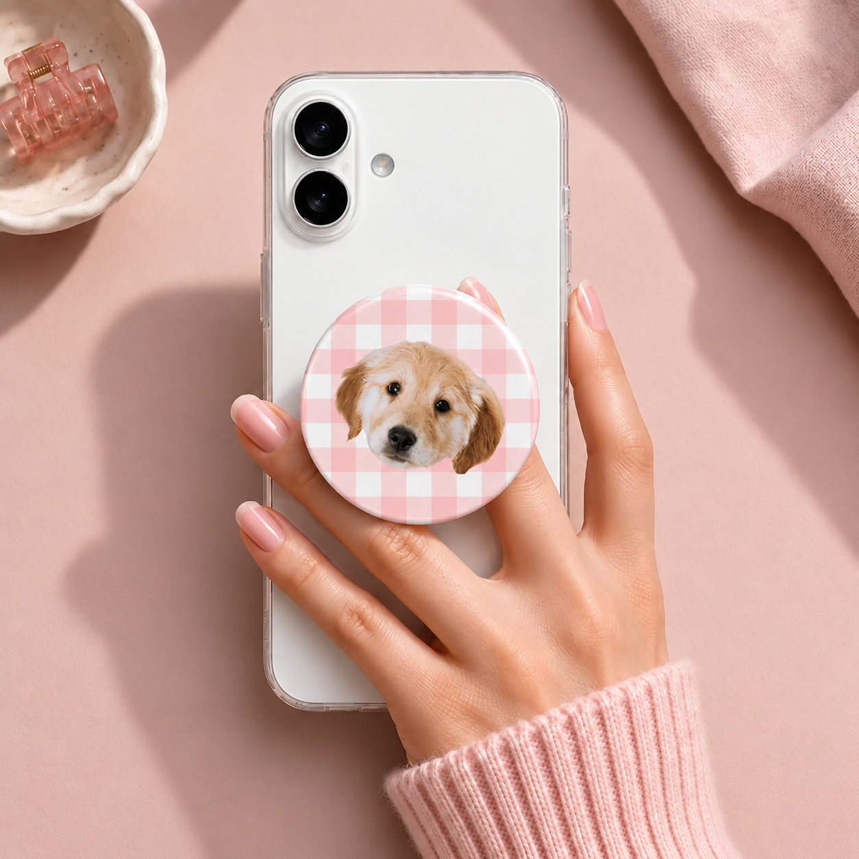 Custom Phone Grip (Face Cutout Effect)