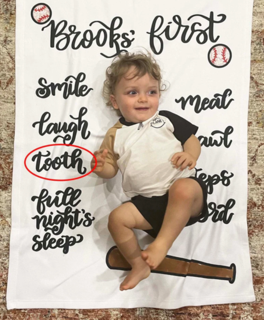 CUSTOM BABY MILESTONE BLANKET
