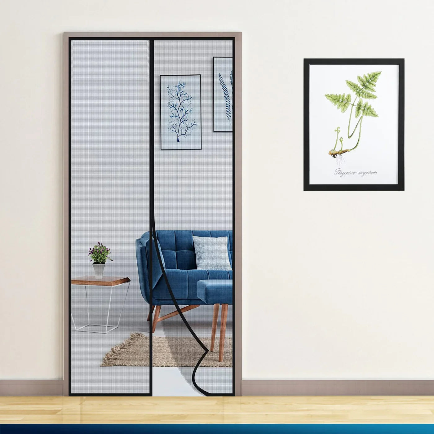 CUSTOMIZABLE POLYESTER MAGNETIC DOOR MOSQUITO NET CURTAIN