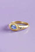 Penny Blue Sapphire Gold Ring