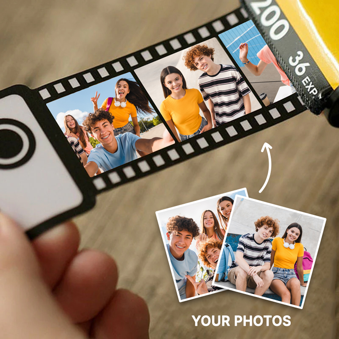 Custom Photo Roll Keychain