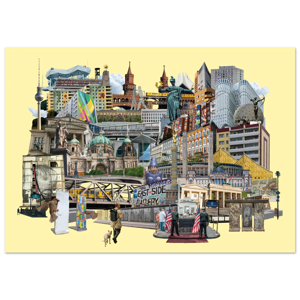 Berlin Collage - Poster - Zitronenhauch