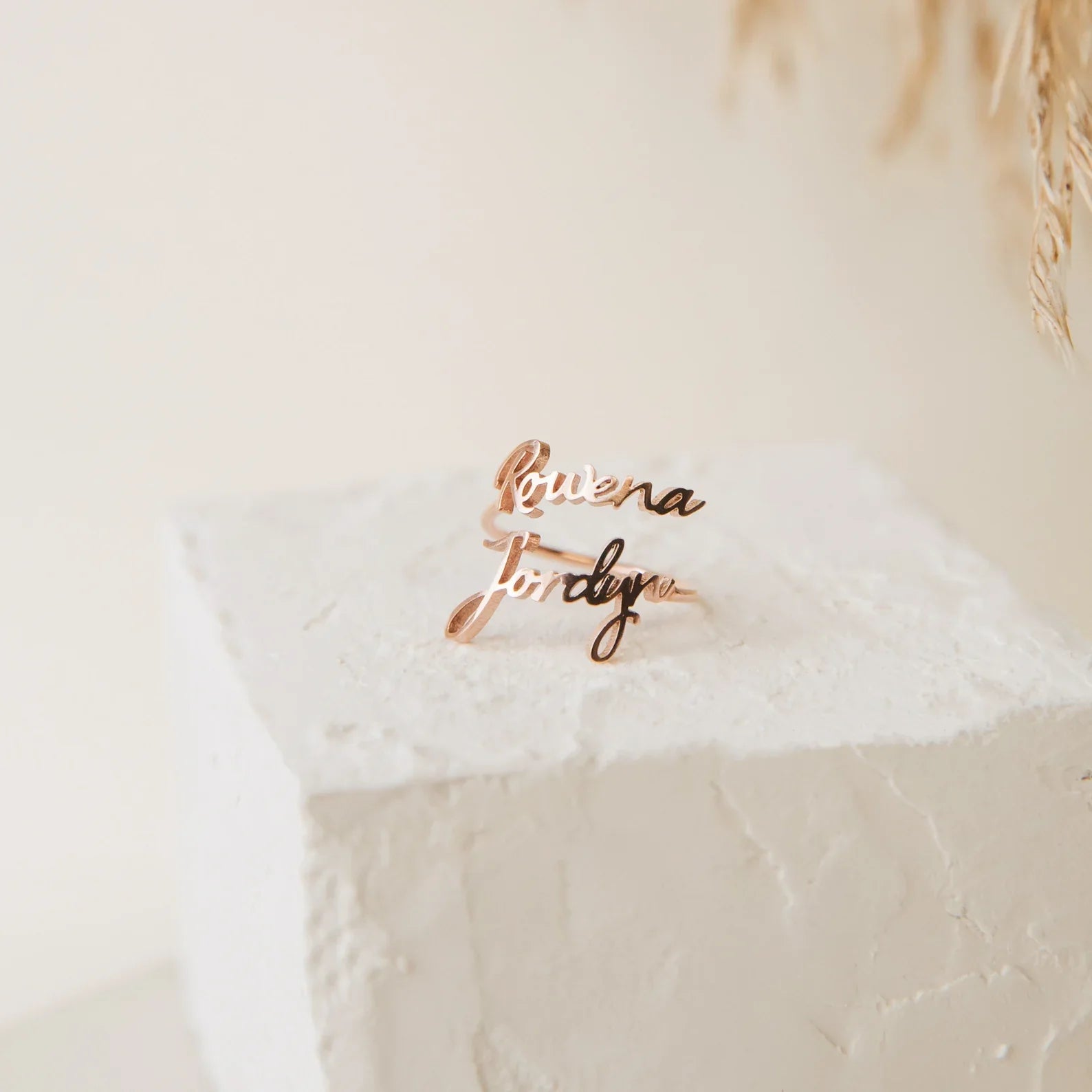 Double Name Ring