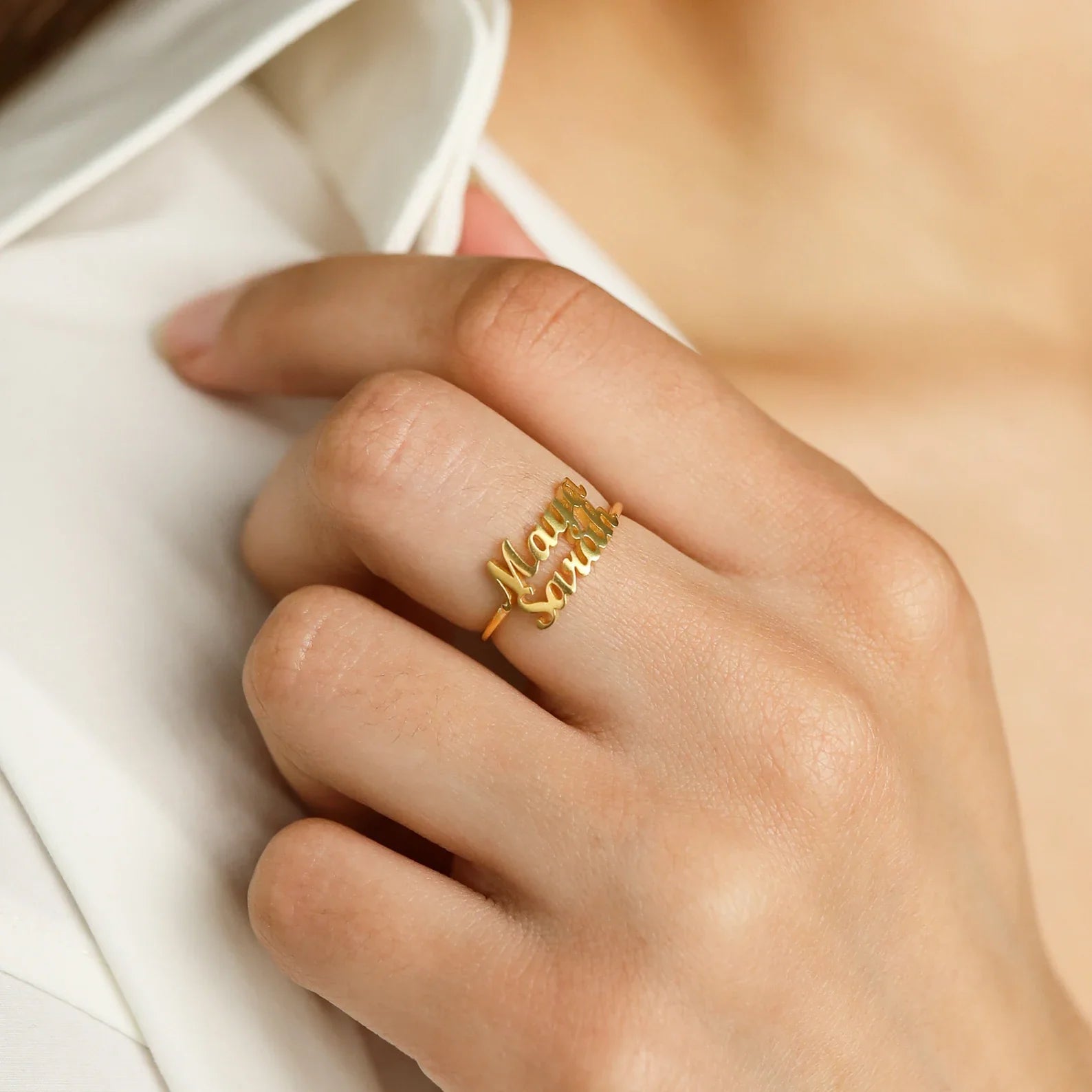 Double Name Ring