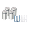 Set of 4 Satin Silver