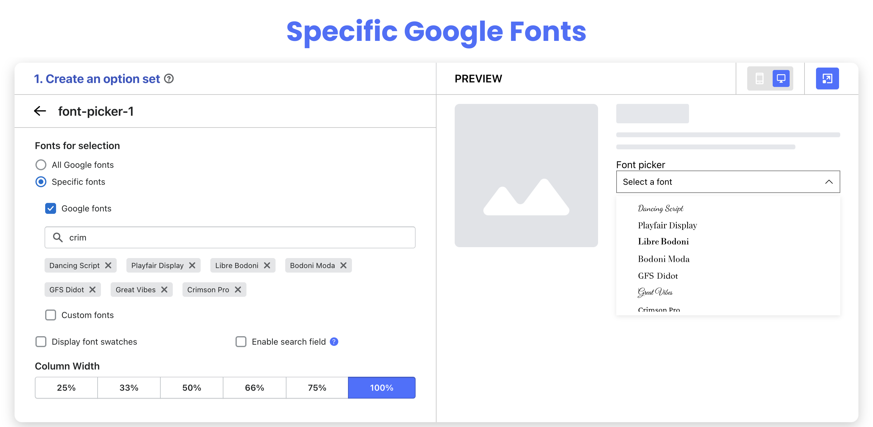Font Picker