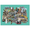 Berlin Collage - Poster - Türkis